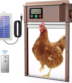 Chamuty Automatic Chicken Coop Door - Model V10 with Solar Panel, Remote Control