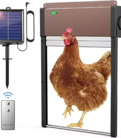 Automatic Chicken Coop Door - Chamuty Model V9 with Solar Panel, Controller, Remote Control